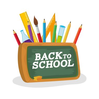 Blackboard okul gereçleri için eğitim bilgi vektör çizim ile