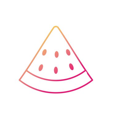 siluet lezzetli karpuz organik meyve beslenme vektör çizim