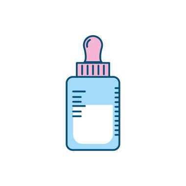 sağlıklı süt simge vektör çizim ile besleyen şişe