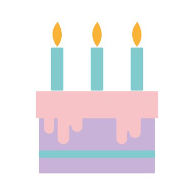 mum parti kutlama vektör çizim için lezzetli kek