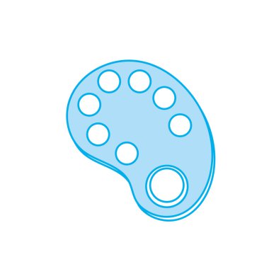 kontur sanat paleti nesne tasarlamak yaratıcı vektör çizim