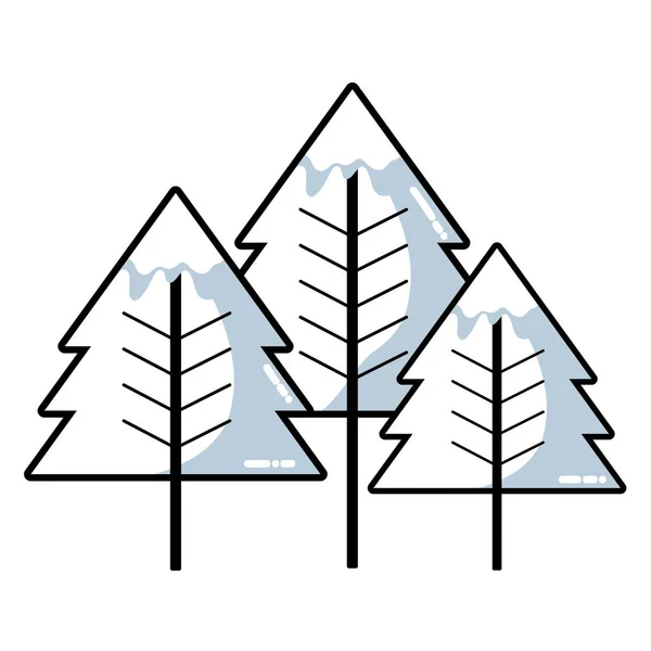 线美丽自然松树设计向量例证 — 图库矢量图片