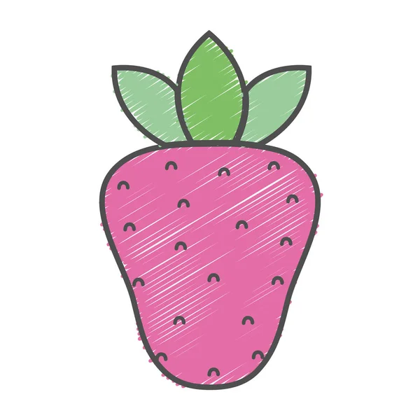 健康的な生活においしいイチゴ果実ベクトル イラスト — ストックベクタ
