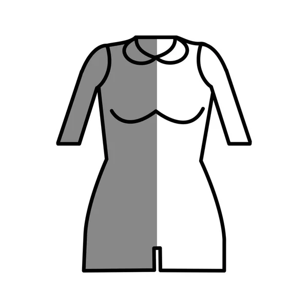 Line Jumpsuit Short Cloth Style Vector Illustration Design — Stock Vector