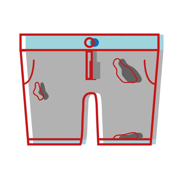 Brudne Szorty Styl Projektowania Ikona Ilustracja Wektorowa — Wektor stockowy