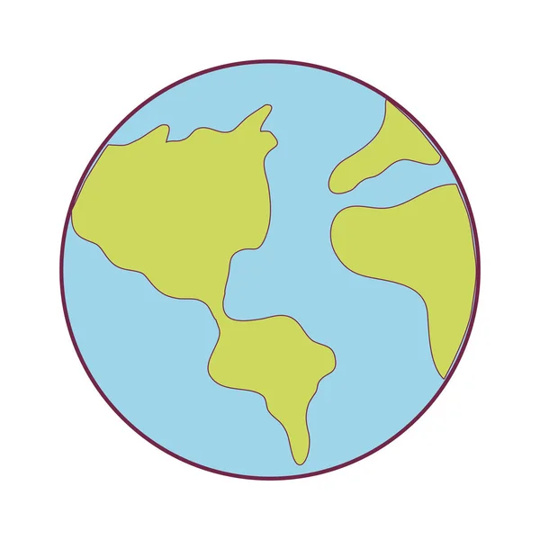 Planète Terre Écologie Naturelle Soins Vectoriels Illustration — Image vectorielle