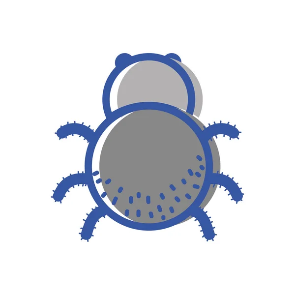 Spinnen Insekt Tier Und Gefährliches Symbol Symbol Vektor Illustration — Stockvektor