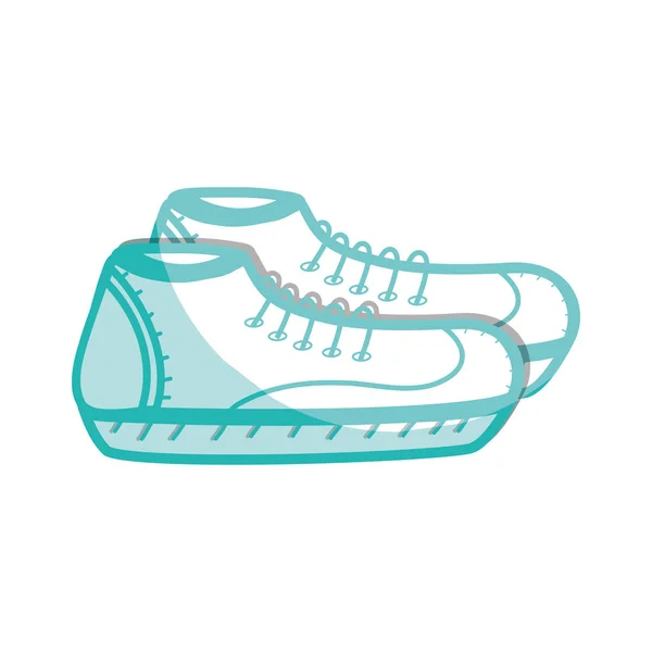 Silhouet Comfortabele Sneakers Fitness Vector Illustratie Ontwerp — Stockvector