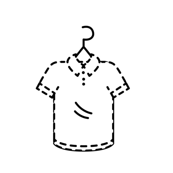 Διάστικτο Σχήμα Ψώνια Ρούχα Στην Αγορά Στυλ Σχεδιασμό Εικονογράφηση Διάνυσμα — Διανυσματικό Αρχείο