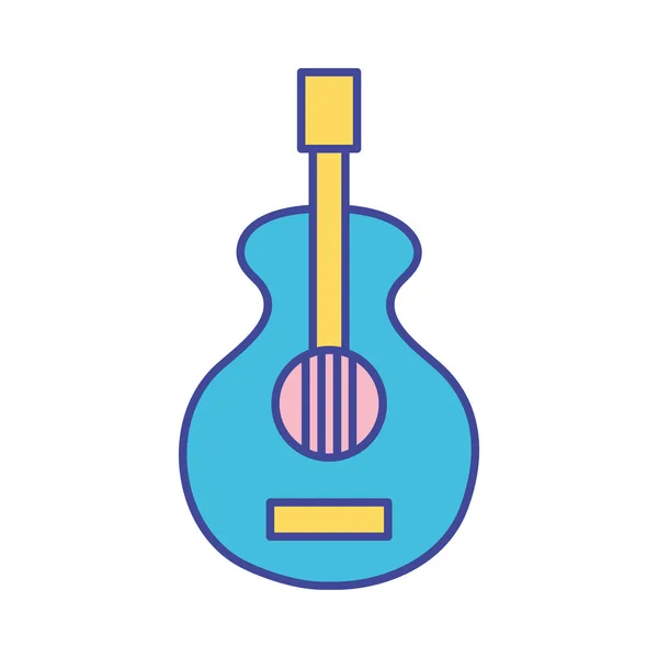 Instrumento Música Guitarra Para Melodia Harmonia Vetor Ilustração —  Vetores de Stock