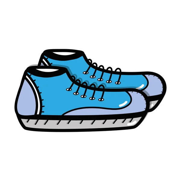 Color Zapatillas Cómodas Fitness Diseño Ilustración Vectorial — Vector de stock