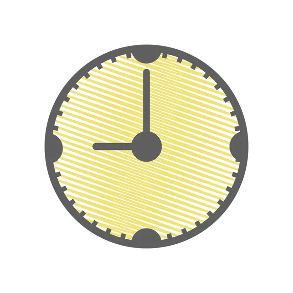 Yellow Clock Know Time Day Vector Illustrations — Stock Vector