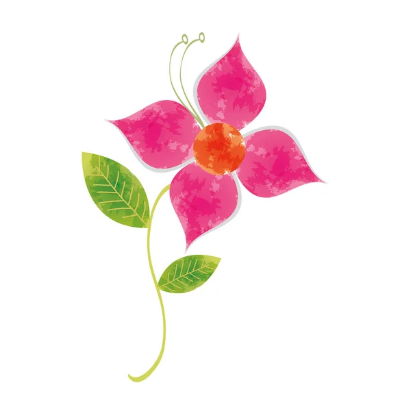 Schönheit Blume Aquarell Malen Vektor Illustration Design — Stockvektor