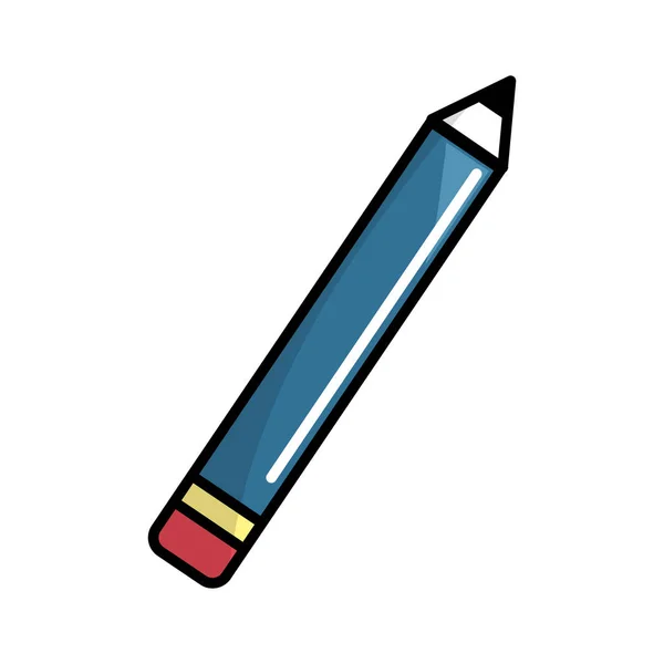 Outil Crayon Pour Étudier Dans Icône École Illustration Vectorielle — Image vectorielle