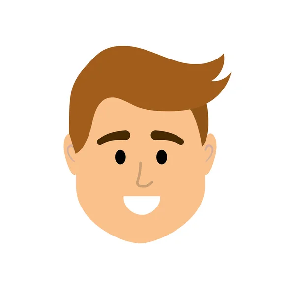 Аватар Man Head Social User Vector Illustration — стоковый вектор