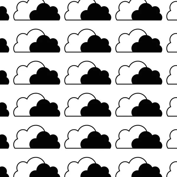 素敵な雲自然の天候デザイン ベクトル図を輪郭します — ストックベクタ
