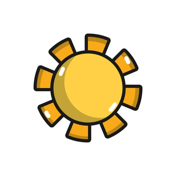 Schöne Sonne Und Natürliches Wetter Der Tagesvektorabbildung — Stockvektor