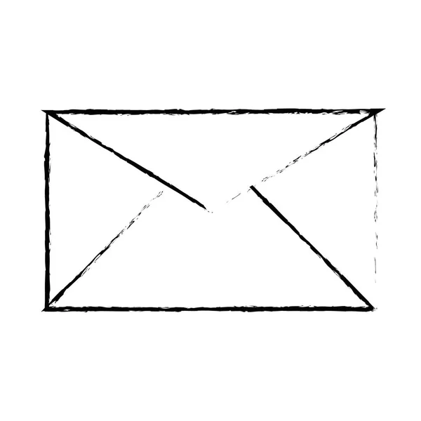 Figura Mail Carta Mensagem Estilo Design Vetor Ilustração —  Vetores de Stock