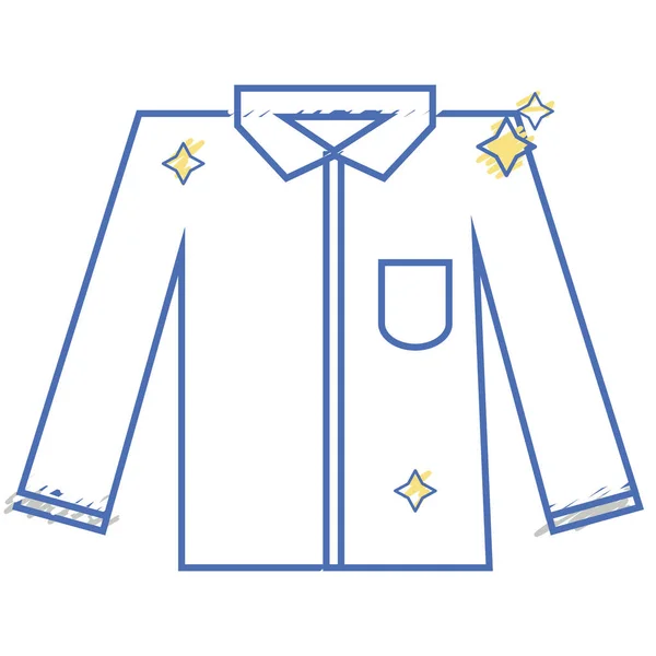 Limpio Camisa Estilo Diseño Icono Vector Ilustración — Archivo Imágenes Vectoriales