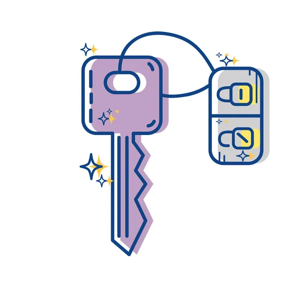 Porta Chave Para Ilustração Vetor Design Segurança Proteção — Vetor de Stock