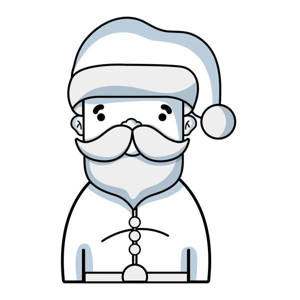 Línea Santa Claus Para Celebrar Feliz Navidad Vector Ilustración — Archivo Imágenes Vectoriales