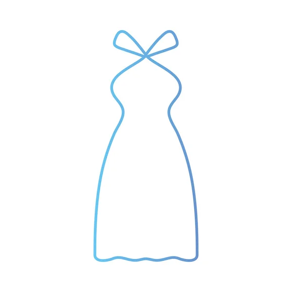 Linie Elegant Langes Kleid Mode Design Vektor Illustration — Stockvektor