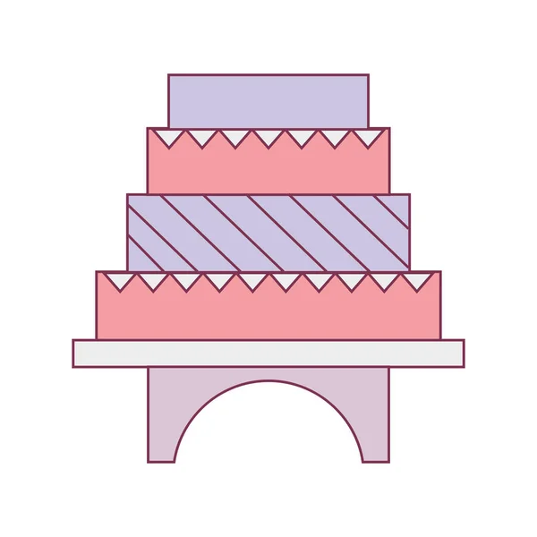 美味和甜的蛋糕庆祝设计向量例证 — 图库矢量图片
