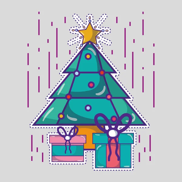 Καλά Χριστούγεννα Ευτυχισμένη Γιορτή Σχεδιασμό Εικονογράφηση Φορέα — Διανυσματικό Αρχείο