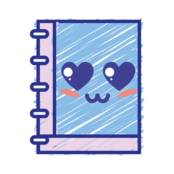 Kawaii Mignon Outil Cahier Appel Offres Vectoriel Illustration — Image vectorielle