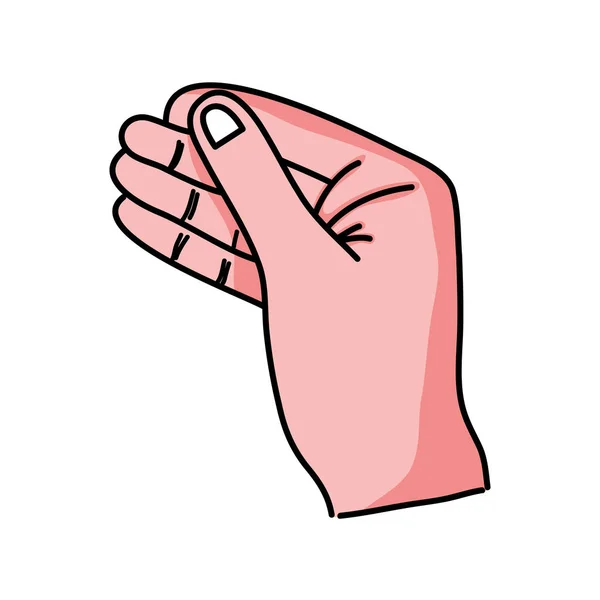 Pessoa Mão Com Dedo Figuras Ilustração Vetorial —  Vetores de Stock