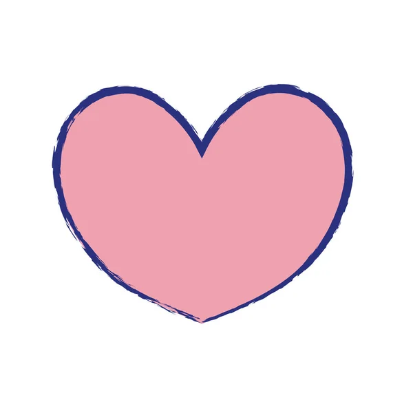 Serce Symbol Miłości Pasji Ikona Ilustracja Wektorowa — Wektor stockowy