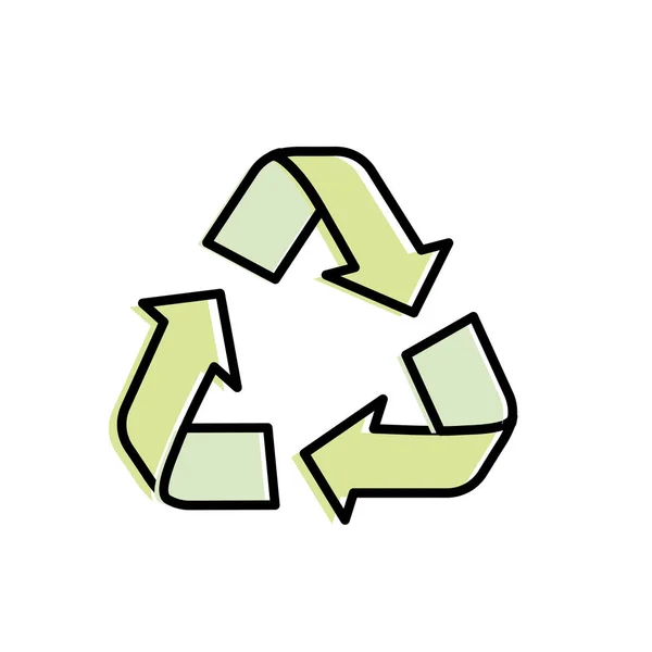 Joli Symbole Environnement Pour Recycler Réduire Réutiliser Illustration Vectorielle — Image vectorielle