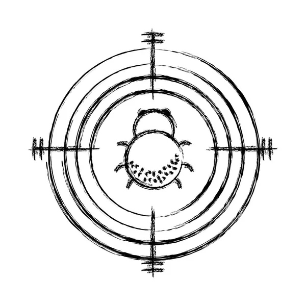 Figuur Spin Insect Dierlijke Symbool Gevaarlijke Symboolpictogram Vector Illustratie — Stockvector