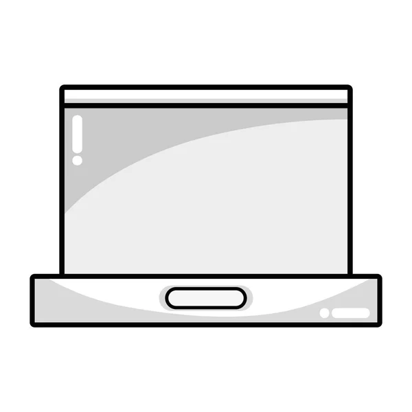 Zeilentechnologie Laptop Geschäftsinformationsvektor Illustration — Stockvektor
