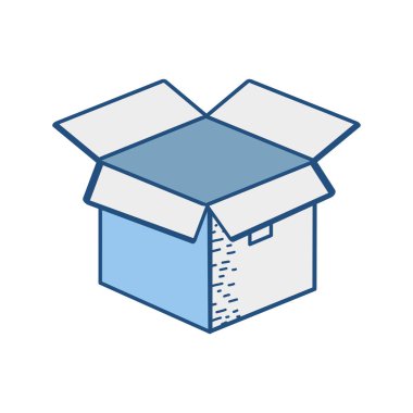 Aç kutusuna paketi dağıtım hizmetleri, görüntü illüstrasyon vektör için