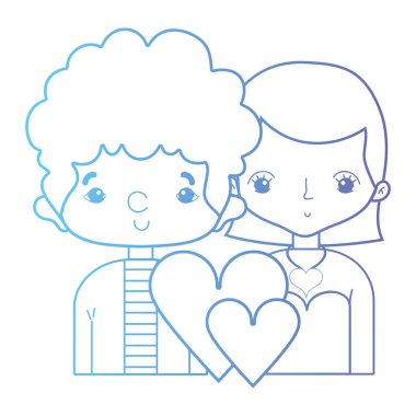 saç tasarım vektör çizim ile birlikte güzellik çift hat