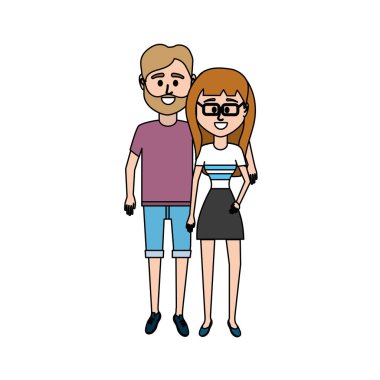 Çift clouthes tasarım vektör çizim simgesi ile birlikte