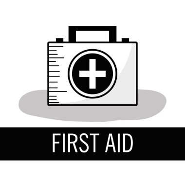 ilk yardım kiti evrak çantası'na healthcase, vektör çizim