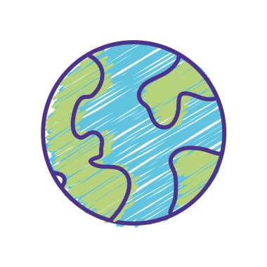 küresel dünya gezegen ve Coğrafya kıta illüstrasyon vektör