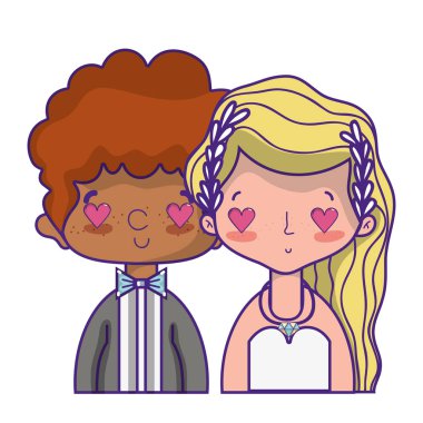 Güzellik Saç modeli tasarım vektör çizim ile evli