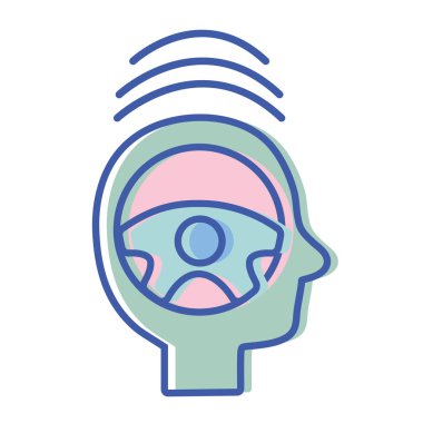 kişi siluet direksiyon simge vektör çizim ile