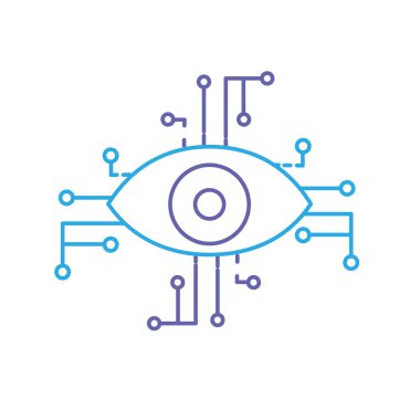 satır görsel teknoloji siber yapısı vektör çizim içinde bağlamak