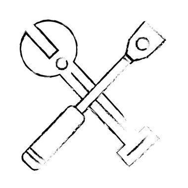 Şekil araçları için araba tamir servis tasarlamak vektör