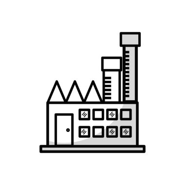 çevre ve ekoloji vektör çizim kirlenme için satır endüstriyel fabrika