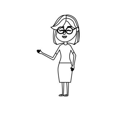 satır kadın saç tasarım ve şık giysileriyle vektör çizim ile