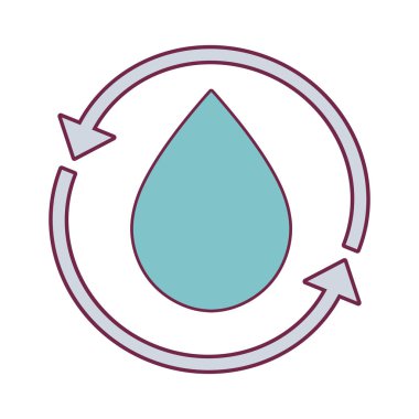 vektör çizim etrafında oklarla su damlası