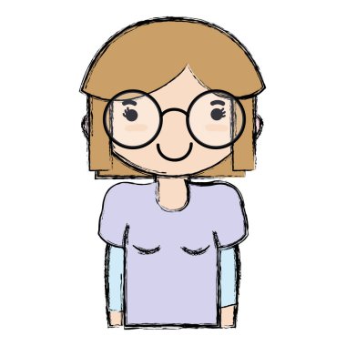 giysilerini ve saç modeli ile güzellik kız tasarlamak vektör çizim