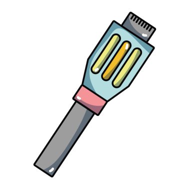 HDMI konektörü veri kablosu teknoloji vektör çizim