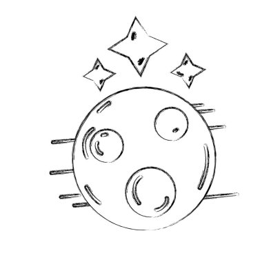 Şekil gezegen yıldız evren gökada uzayda vektör çizim ile