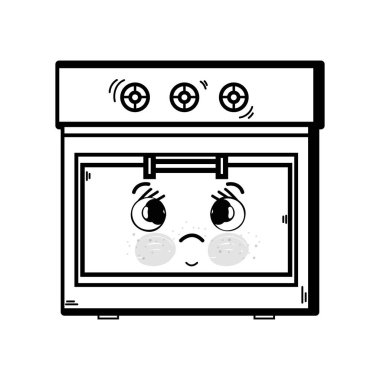 satır kawaii şirin ihale fırın teknoloji vektör çizim